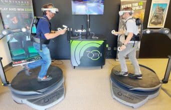 hands-on:-virtuix-omni-one-comes-full-circle-with-an-all-in-one-vr-treadmill-system