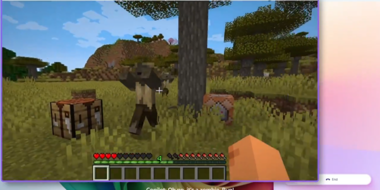 microsoft-copilot-will-watch-you-play-minecraft,-tell-you-what-you’re-doing-wrong