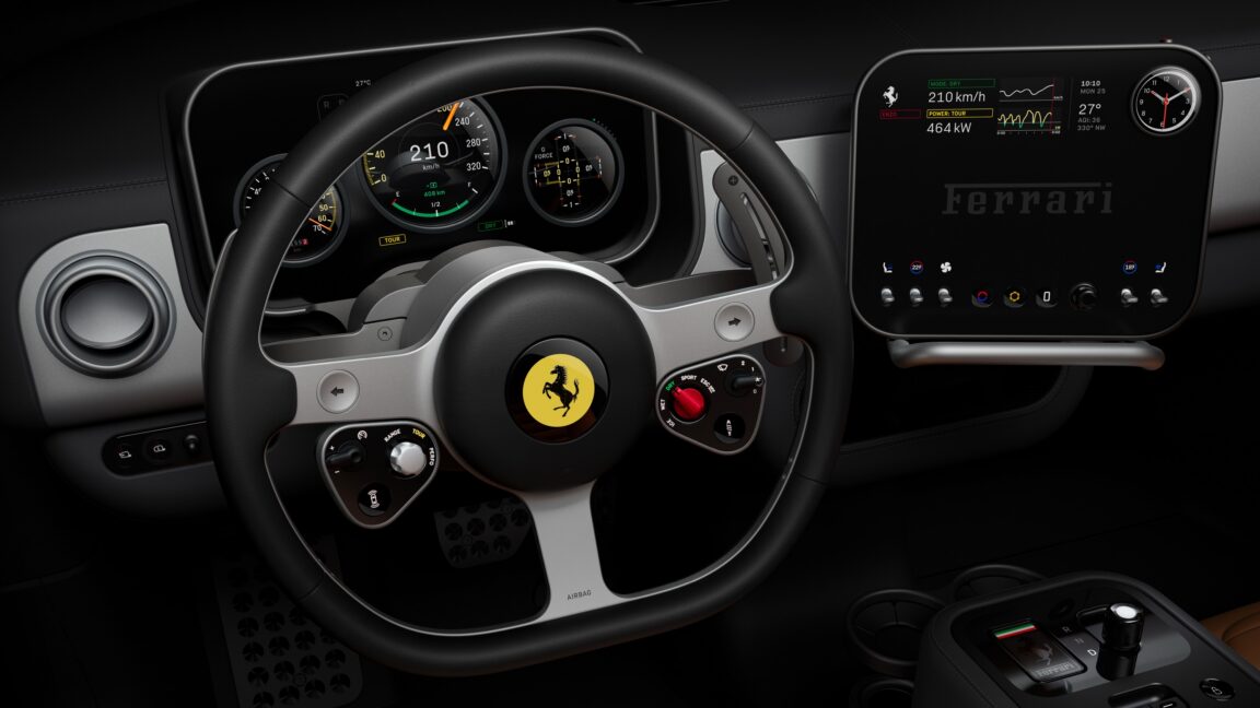 ive-and-newson-bring-old-school-charm-to-ferrari’s-first-ev-interior